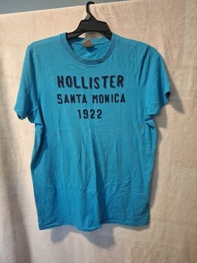 Hollister Teal Santa Monica 1922 Logo Tee